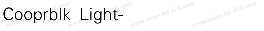Cooprblk Light字体转换